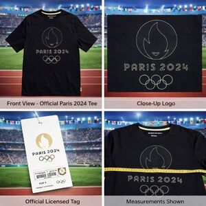 Paris 2024 Olympics Official Licensed Black T-Shirt Men’s Small NWT unisex
